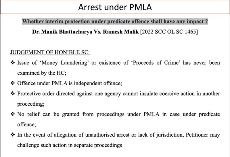 Maintenance of Records and Rules of Arrest under PMLA IFCCL