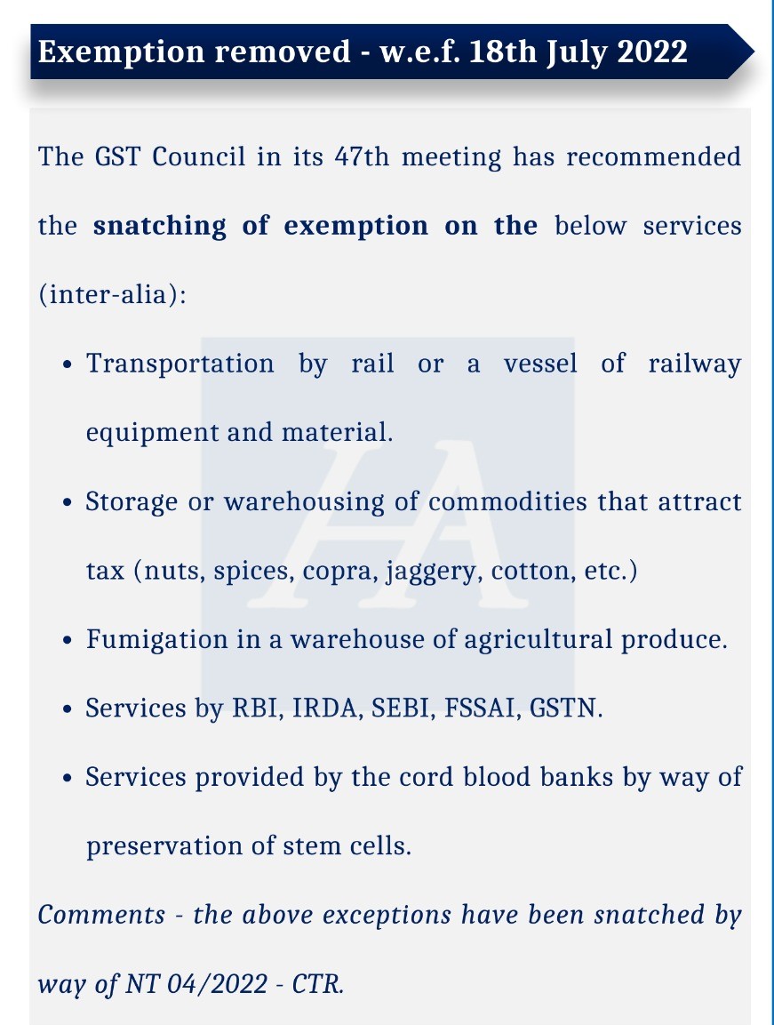 Changes wrt 47th GSTC meetings have been notified3