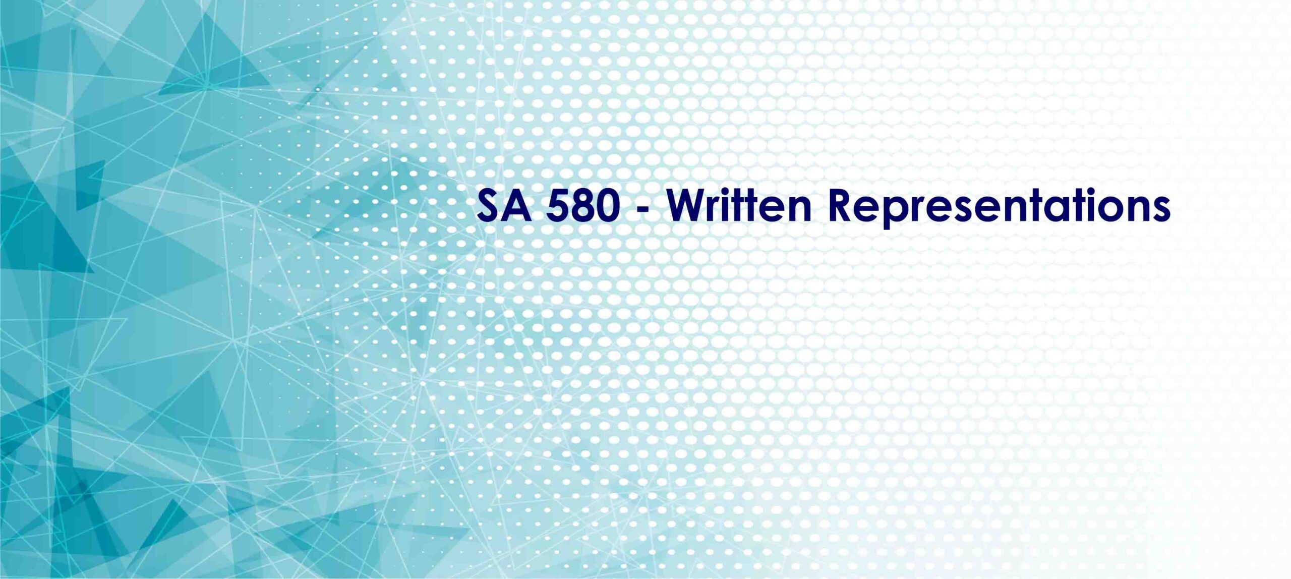 Written-Representations from management SA-580