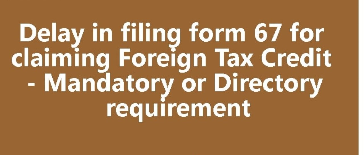 Form No.67 is not compulsory but a directory requirement.
