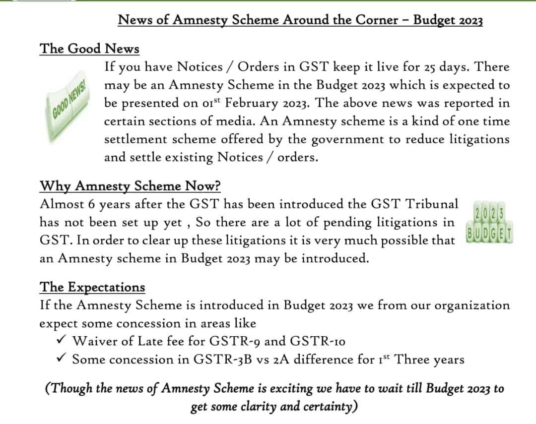 New Amnesty Scheme 2023