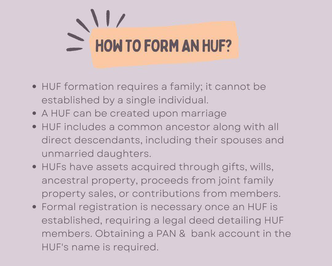 HUF formation