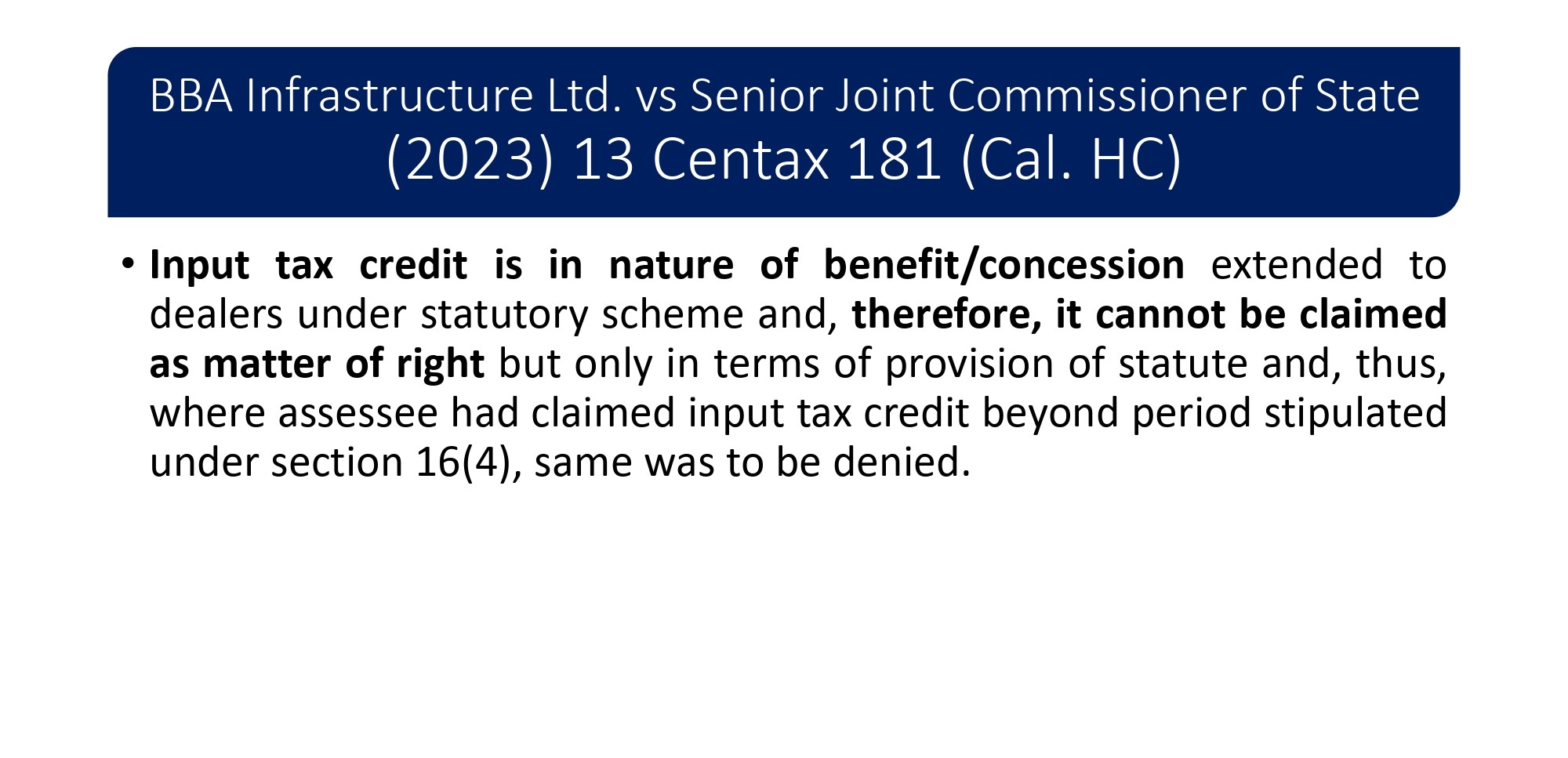 case law on Section16(4)
