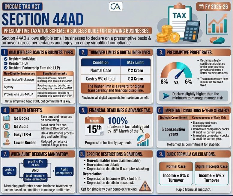 Presumptive Taxation Schemes U/s 44AD