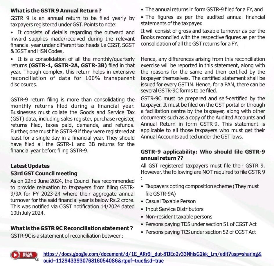 GSTR 9