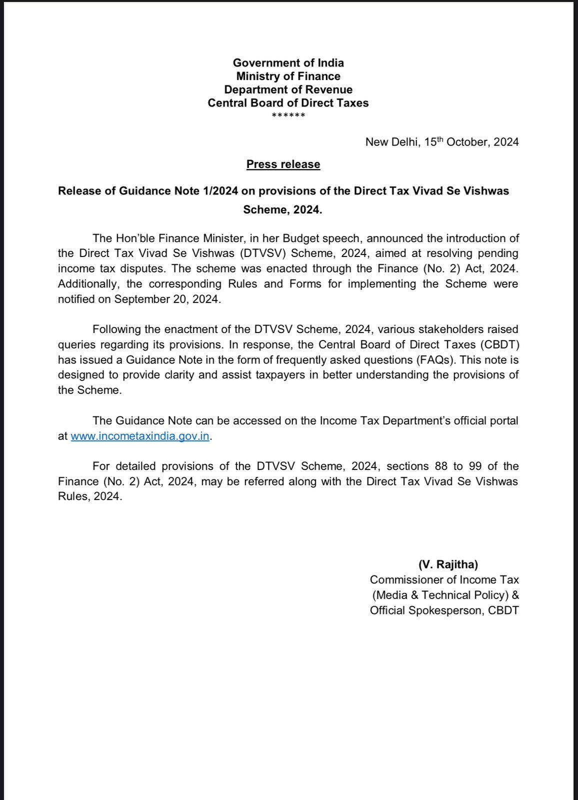 Direct Tax Vivad Se Vishwas