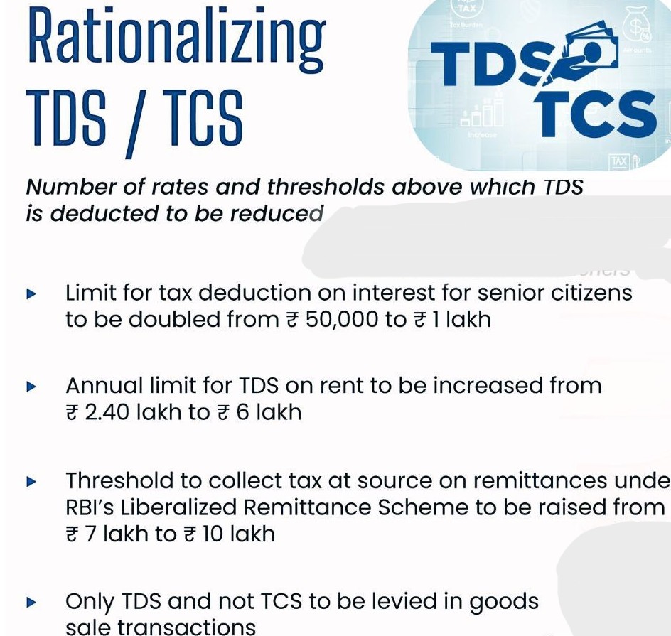 TDS/TCS rationalization for easing difficulties