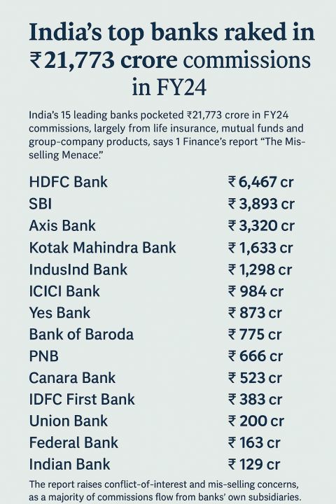 Commissions to own subsidiaries makes mis-selling by banks
