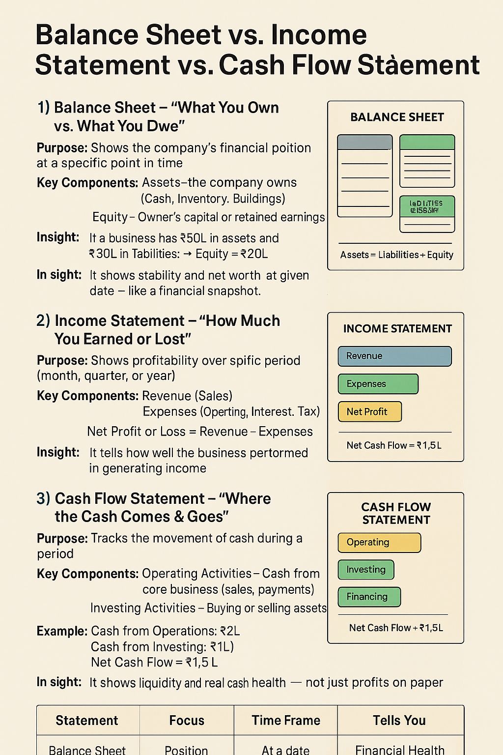 cash flow BS