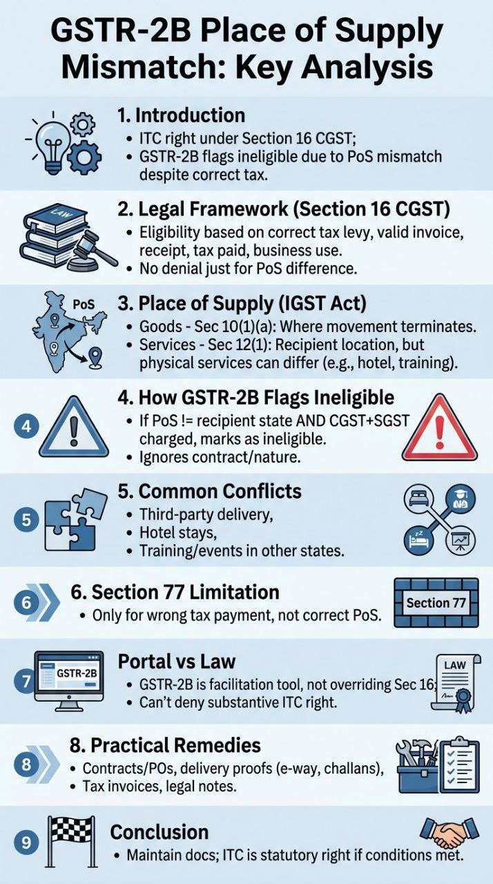 GSTR‑2B Place of Supply (PoS) Mismatch & ITC Eligibility
