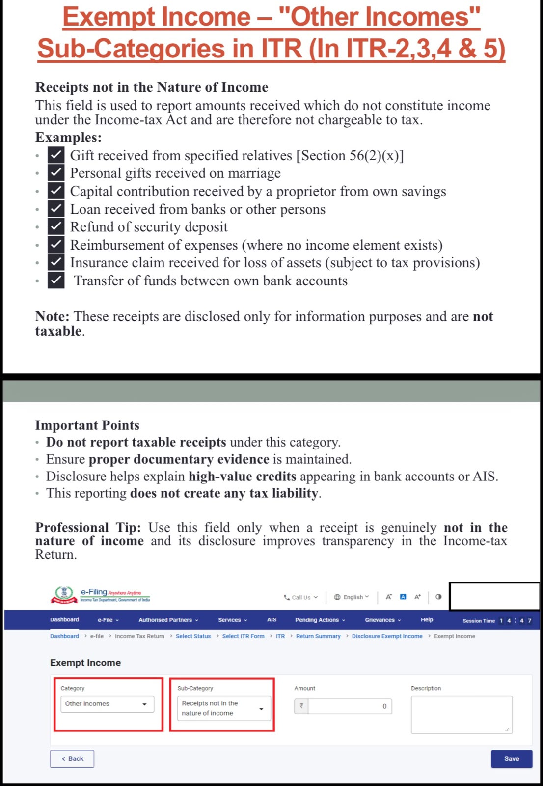 Receipts Not in the Nature of Income 3
